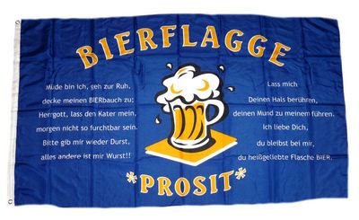 Fahne/Bierflagge Spruch Bierkrug 90 x 150 cm Flaggen von FahnenMax