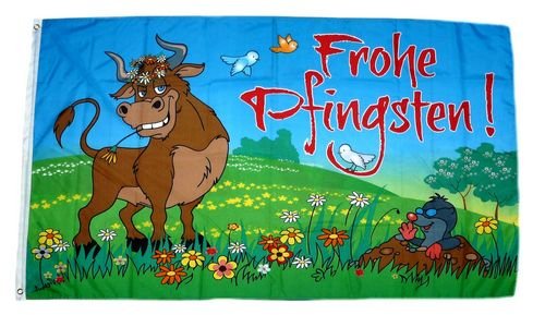 Fahne/Flagge Frohe Pfingsten 90 x 150 cm von FahnenMax