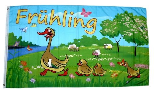 Fahne/Flagge Frühling Enten 90 x 150 cm von FahnenMax