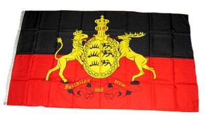 Fahne/Flagge Württemburg Furchtlos & Treu 60 x 90 cm von FahnenMax