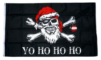 FahnenMax® Flagge/Fahne Pirat - Weihnachten Yo Ho 90 x 150 cm von FahnenMax