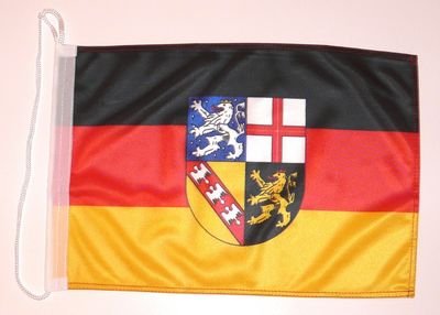 Bootsflagge Saarland 25 x 40 cm Bootsflagge Saarland 25 x 40 cm von FahnenMax