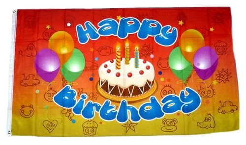 Fahne/Flagge Happy Birthday Kindergeburtstag 90 x 150 cm Fahne/Flagge Happy Birthday Kindergeburtstag 90 x 150 cm von FahnenMax