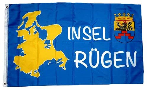 Fahne/Flagge Insel Rügen Karte 90 x 150 cm Fahne/Flagge Insel Rügen Karte 90 x 150 cm von FahnenMax