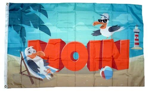 Fahne/Flagge Moin Strand Möwen 90 x 150 cm Fahne/Flagge Moin Strand Möwen 90 x 150 cm von FahnenMax