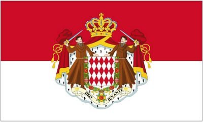 Fahne/Flagge Monaco Wappen 90 x 150 cm von FahnenMax