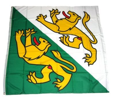 Fahne/Flagge Schweiz - Kanton Thurgau 90 x 90 cm von FahnenMax