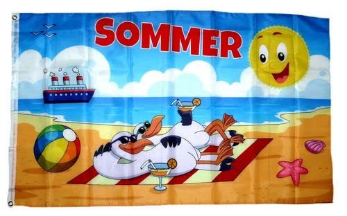 Fahne/Flagge Sommer Möwen Strand 90 x 150 cm Fahne/Flagge Sommer Möwen Strand 90 x 150 cm von FahnenMax