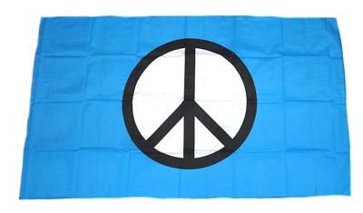 Fahne/Stockflagge Peace Zeichen blau NEU 30 x 45 cm Flagge Fahne/Stockflagge Peace Zeichen blau NEU 30 x 45 cm Flagge von FahnenMax