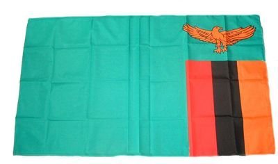 Fahne/Stockflagge Sambia 30 x 45 cm Flagge von FahnenMax