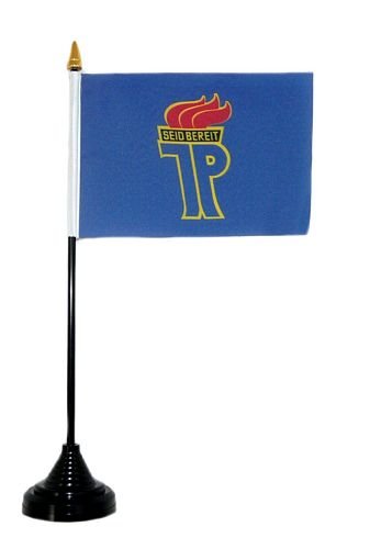 Fahne/Tischflagge DDR Jungpioniere Tischfahne Flagge Fahne/Tischflagge DDR Jungpioniere Tischfahne Flagge von FahnenMax