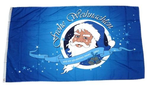 Fahne/Flagge Frohe Weihnachten blau NEU 90 x 150 cm Fahne/Flagge Frohe Weihnachten blau NEU 90 x 150 cm von FahnenMax