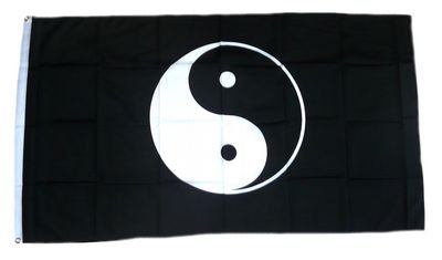 Fahne/Flagge Ying Yang schwarz NEU 90 x 150 cm Fahnen Fahne/Flagge Ying Yang schwarz NEU 90 x 150 cm Fahnen von FahnenMax