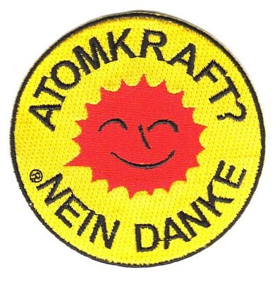 FahnenMax Aufnäher Patch Atomkraft Nein Danke! rund von FahnenMax