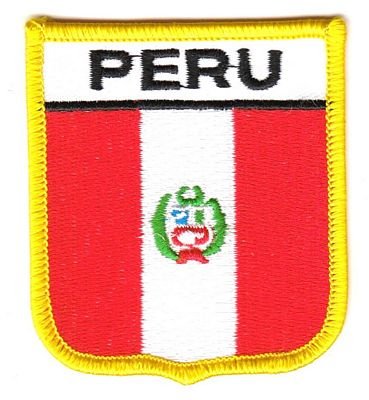 Wappen Aufnäher Patch Peru Flagge Fahne NEU von FahnenMax