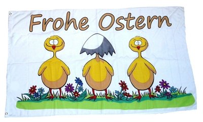 Fahne Flagge Frohe Ostern Eierschale NEU 90 x 150 cm von Fahnenwelt