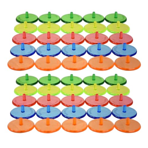 Fahoujs 50 Stück Runde Positionsmarkierungen Für Golfbälle 24 Mm Durchsichtiger Kunststoff Flache Markierungen Für Golfbälle Für Und Baseball von Fahoujs