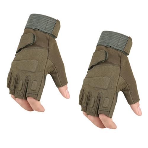 Fahoujs Tactically Fingerloser Handschuh Atmungsaktiv rutschfest Halbfinger Handschuh Outdoor Fingerrücken Schutzhandschuh Für Damen Und Herren von Fahoujs