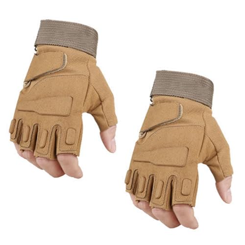 Fahoujs Tactically Fingerloser Handschuh Atmungsaktiv rutschfest Halbfinger Handschuh Outdoor Fingerrücken Schutzhandschuh Für Damen Und Herren von Fahoujs