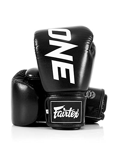 Fairtex BGV1 ONE Muay Thai Boxing Sparring Gloves (Black, 10 oz) von Fairtex