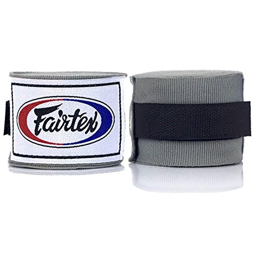 Fairtex Bandagen, halb-elastisch, 4.5 m, grau von Fairtex