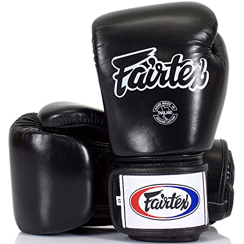 Fairtex Boxhandschuhe, BGV-1, schwarz, Boxing Gloves MMA Muay Thai Thaiboxen Size 12 Oz von Fairtex