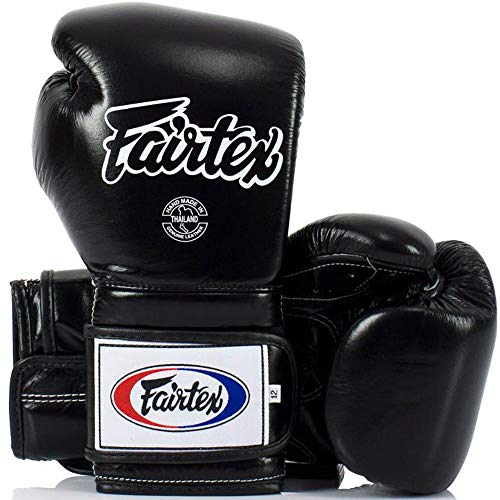 Fairtex Boxhandschuhe, BGV9, Mexican Style, schwarz Größe 12 Oz von Fairtex