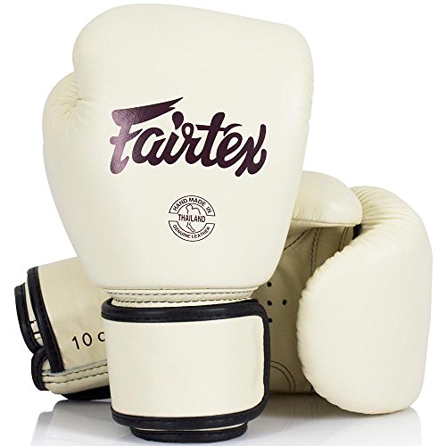 Fairtex Boxhandschuhe, Leder, BGV16, Khaki, Boxing Gloves, Muay Thai Größe 16 Oz von Fairtex