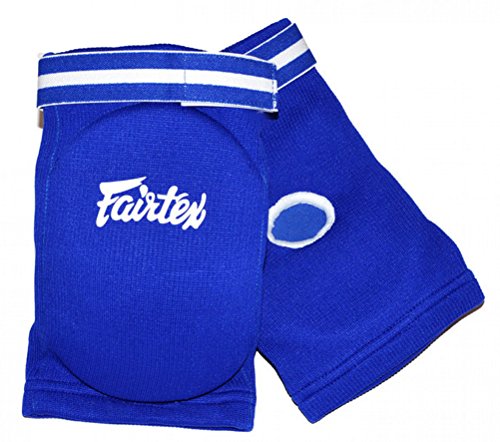 Fairtex Ellenbogenschoner mod.EBE Pads, Schutzausrüstung für MuayThai, Kickboxen, MMA Thai-Boxen, Kampfsport, Einheitsgröße, blau, One Size For All von Fairtex
