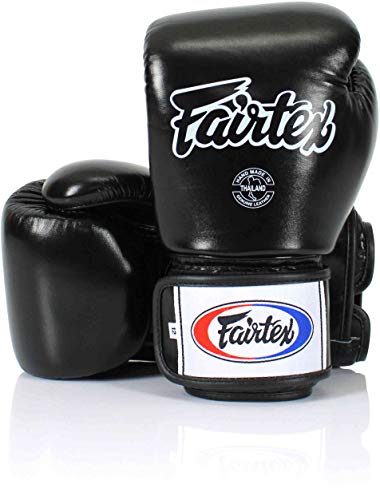 Fairtex Leder Boxhandschuh Tight Fit (BGV1) , schwarz, 14Unzen von Fairtex