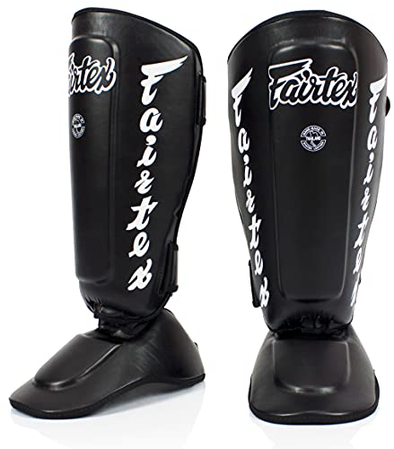 Fairtex SP7 Twister Schienbeinschoner für Boxen, Muay Thai, MMA, abnehmbar, SP7 - Black, Größe XL Fairtex SP7 Twister Schienbeinschoner für Boxen, Muay Thai, MMA, abnehmbar, SP7 - Black, Größe XL von Fairtex