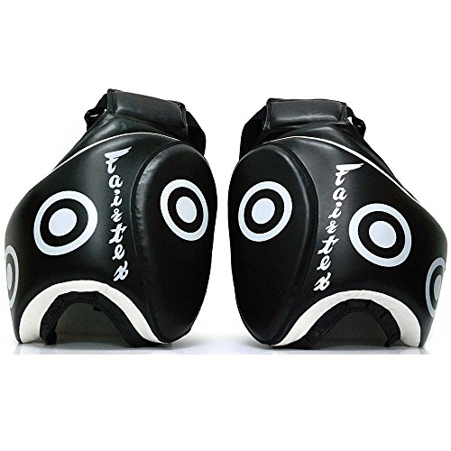 Fairtex Thigh Pads, Deluxe, schwarz, Low Kick Protector Beinschutz Pad Muay Thai von Fairtex