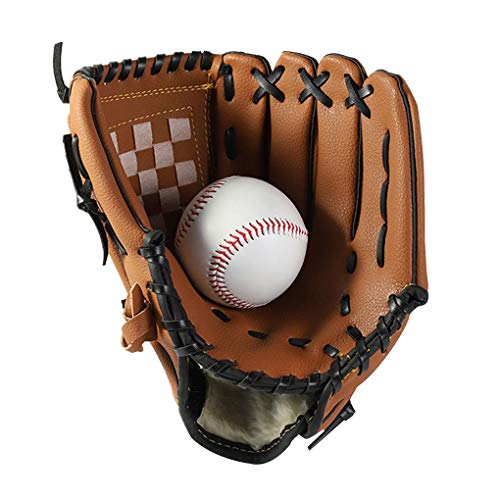 Baseballhandschuhe Baseball Handschuhe aus PU-Leder Baseball Glove Batting Handschuhe mit Einem Ball Softball Handschuhe für Kinder Erwachsene (11.5 Zoll(Linke Hand)) von FakeFace