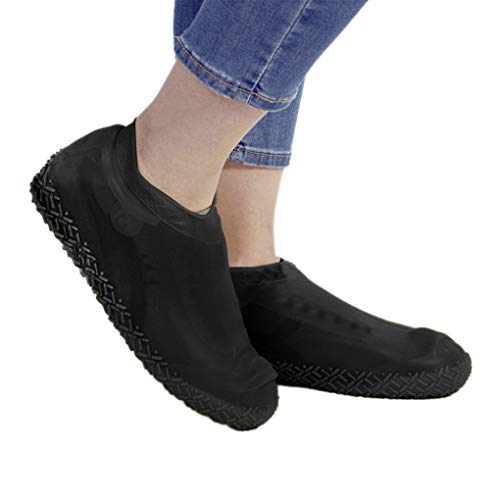 FakeFace Überschuh, Schuhe Abdeckung Silikon, Überschuhe wasserdichte rutschfeste Schuhüberzieher Wiederverwendbar, Regenüberschuhe Antirutsch-Sohle für Regen, Schnee und Matsch Schwarz FakeFace Überschuh, Schuhe Abdeckung Silikon, Überschuhe wasserdichte rutschfeste Schuhüberzieher Wiederverwendbar, Regenüberschuhe Antirutsch-Sohle für Regen, Schnee und Matsch Schwarz von FakeFace