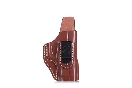 Multifit Open-top IWB Leather Holster with Steel Clip 1.5" Brown, Right Hand, Size 2210 Multifit Open-top IWB Leather Holster with Steel Clip 1.5" Brown, Right Hand, Size 2210 von FALCO