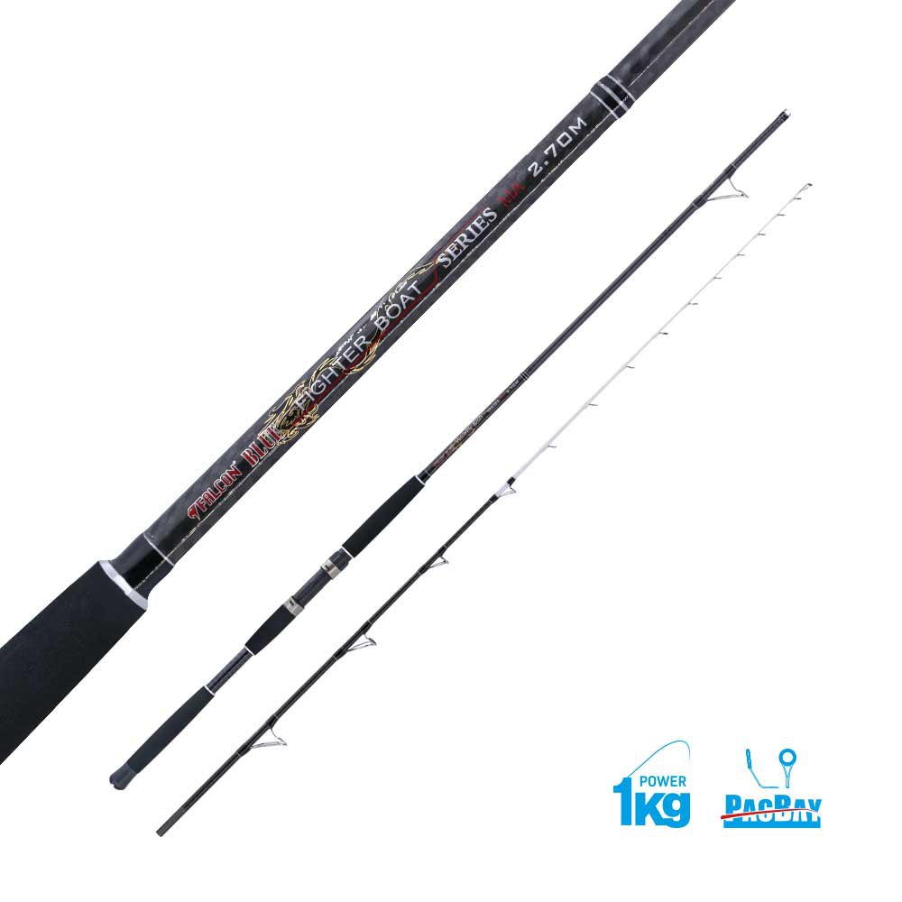 Falcon Blue Fighter Boat Ma Bottom Shipping Rod Silber 2.70 m / 2.2 Lbs von Falcon