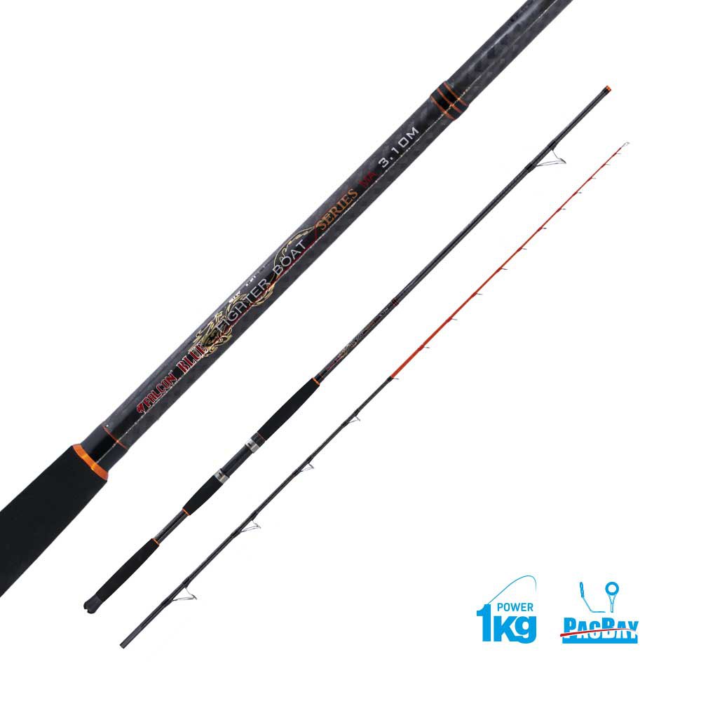 Falcon Blue Fighter Boat Ma Bottom Shipping Rod Silber 3.10 m / 2.2 Lbs von Falcon