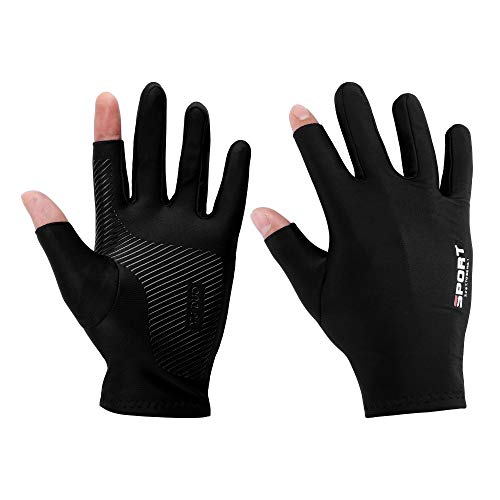 Faletony 1 Paar Handschuhe Angeln Gloves Handschuhe Angelhandschuhe Sonnenschutz atmungsaktiv Anti-Skid Fahrrad-Handschuhe für Damen und Herren von Faletony