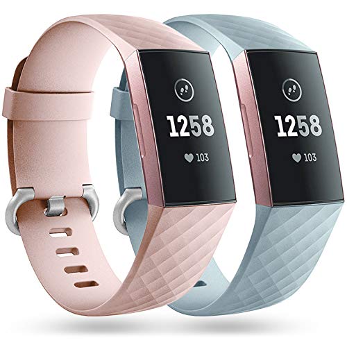 Faliogo 2 Stück Ersatzriemen Kompatibel mit Fitbit Charge 3 Armband/Fitbit Charge 4 Armband, Weiches Sports Uhrenarmband Armbänder für Damen Männer, Klein, Sand Rosa/Mint Faliogo 2 Stück Ersatzriemen Kompatibel mit Fitbit Charge 3 Armband/Fitbit Charge 4 Armband, Weiches Sports Uhrenarmband Armbänder für Damen Männer, Klein, Sand Rosa/Mint von Faliogo