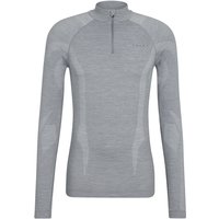 FALKE Wool Tech 1/2-Zip langarm Unterhemd Herren 3757 - grey-heather XL von Falke