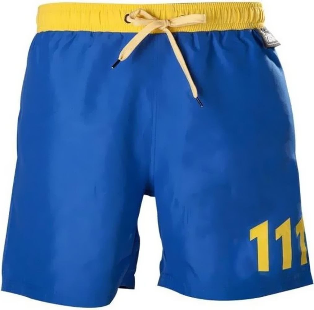 Fallout Badehose FALLOUT Swimshorts Badeshorts blau Vault 111 S M L XL Kordel von Fallout