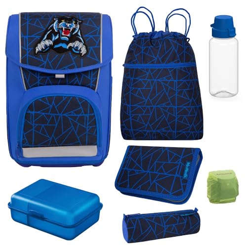 Familando McNeill Schulranzen 1. Klasse · ergonomischer Tornister · Basic WILD Panther Blau · Schultaschen-Set für Jungen und Mädchen Familando McNeill Schulranzen 1. Klasse · ergonomischer Tornister · Basic WILD Panther Blau · Schultaschen-Set für Jungen und Mädchen von Familando