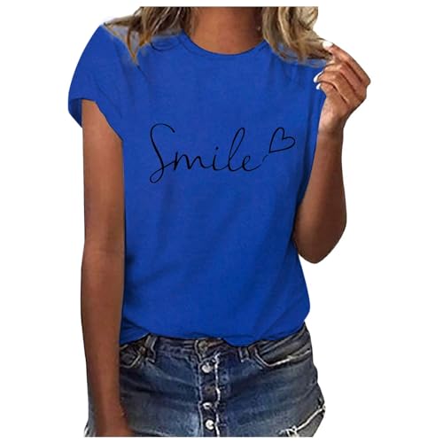 Angebote, Sommer Tshirt Damen Weiss T Shirt mit Aufdruck Kurzarm Baumwolle T-Shirts Rundhals Basic Oberteile Casual Tee Shirts Teenager Mädchen Locker Bluse Drucken Sportshirt Angebote, Sommer Tshirt Damen Weiss T Shirt mit Aufdruck Kurzarm Baumwolle T-Shirts Rundhals Basic Oberteile Casual Tee Shirts Teenager Mädchen Locker Bluse Drucken Sportshirt von Famzuneu