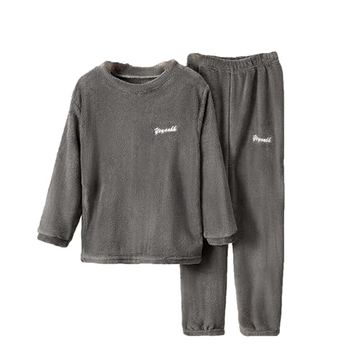 Angebote des Tages Heute Damen, Winter Schlafanzug Kinder Jungen Mädchen Fleece Pyjama Set Lang Schlafanzüge Warme Kleinkind Langarm Hausanzug Flauschig Nachtwäsche Pjs Flanell Oberteile und Hosen von Famzuneu