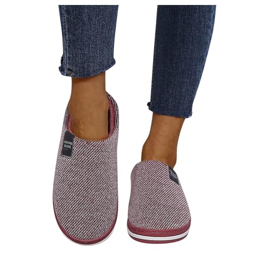 B Ware Retouren, Hausschuhe Damen Winter Plüsch Pantoffeln Herren Warm Filzpantoffeln Frauen Bequeme Filz Slippers Unisex, Hausschuhe Damen Winter von Famzuneu