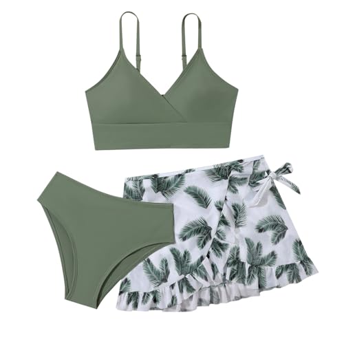 Bikini top Mädchen Bikini Set 3er Sommer Badeanzüge für Mädchen Bikini Top mit Triangel Bikinihose und Rock Sommer Strand Badeanzug Surfen Badebekleidung Hawaii Schwimmanzug Bikini top Mädchen Bikini Set 3er Sommer Badeanzüge für Mädchen Bikini Top mit Triangel Bikinihose und Rock Sommer Strand Badeanzug Surfen Badebekleidung Hawaii Schwimmanzug von Famzuneu