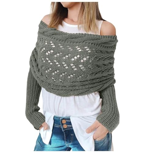Damen Schal mit Ärmeln Strick Multifunktionaler Damenschal Strickschal Gestrickter Ärmelschal Sweater Schal Wrap Pulloverschal mit Ärmeln Boho Pashmina Umhang Schultertuch Damen Schal mit Ärmeln Strick Multifunktionaler Damenschal Strickschal Gestrickter Ärmelschal Sweater Schal Wrap Pulloverschal mit Ärmeln Boho Pashmina Umhang Schultertuch von Famzuneu