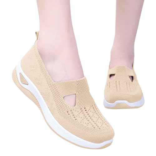 Famzuneu orthopädische Schuhe Damen weiche gepolsterte Sohle Sale, Orthopädische Schuhe Damen Weite H Krankenschwester Sommerschuhe Sommer Leicht Walkingschuhe Bequem Sneaker Atmungsaktives Vermascht von Famzuneu