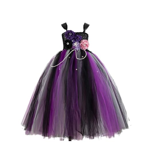 Halloween kostüm Kinder mädchen 134, Halloween Kostüme für Kinder Mädchen Party Festlich Prinzessinenkleid Festkleid Hexen Vampir Prinzessin Kostüm Partykostüm Fasching Halloween Prinzessin Kleid von Famzuneu