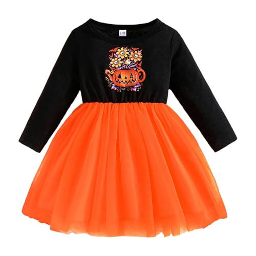 Halloween kostüm Kinder mädchen Vampir, Halloween Kostüme für Kinder Mädchen Fasching Festlich Partykostüm Festkleid Vampir Geist Festlicheskleid Halloween Kleid Verkleidung Party Prinzessinenkleid von Famzuneu